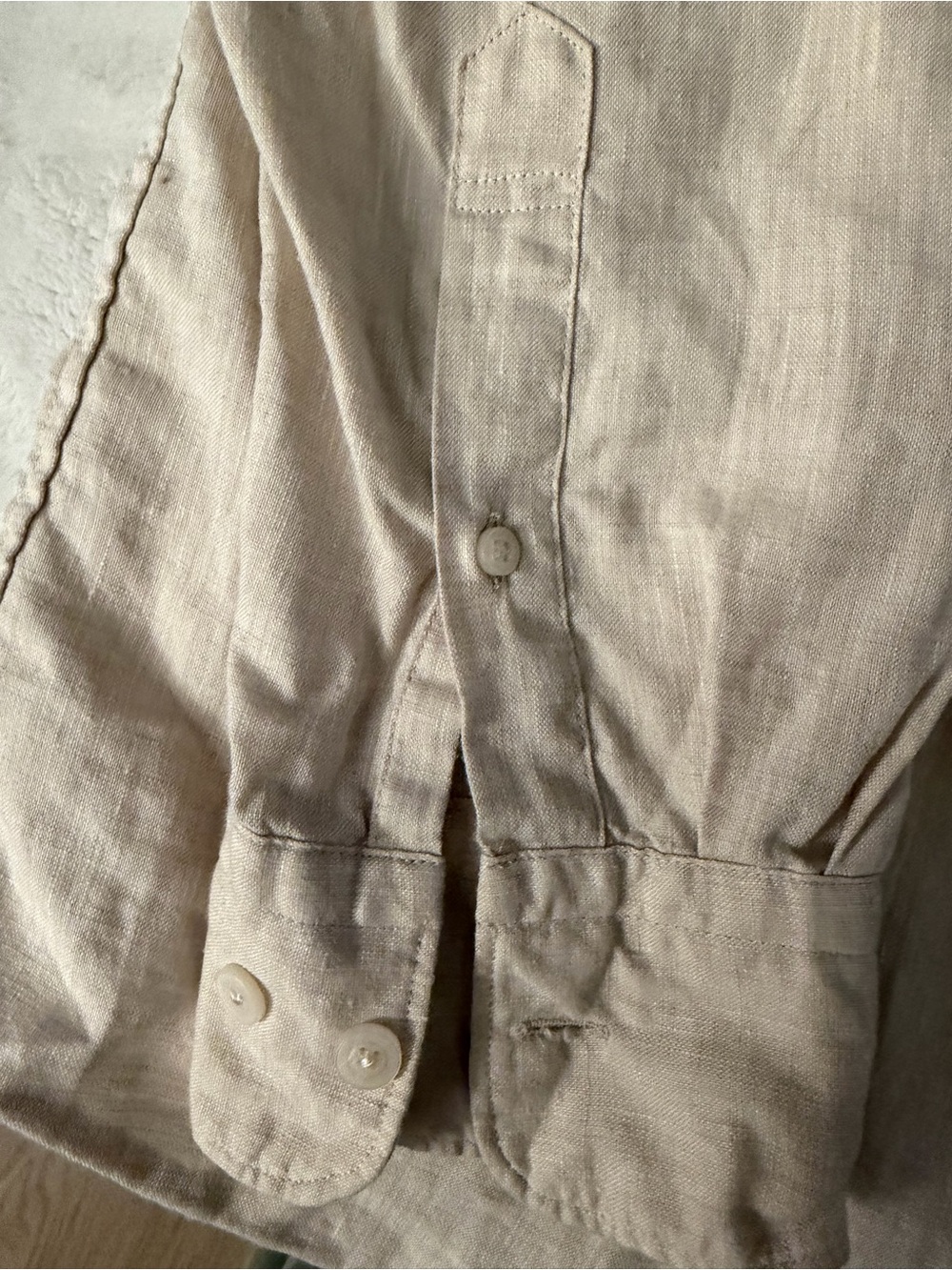 Uniqlo Men's Light Beige Linen Shirt Jacket - Picture 2 of 4
